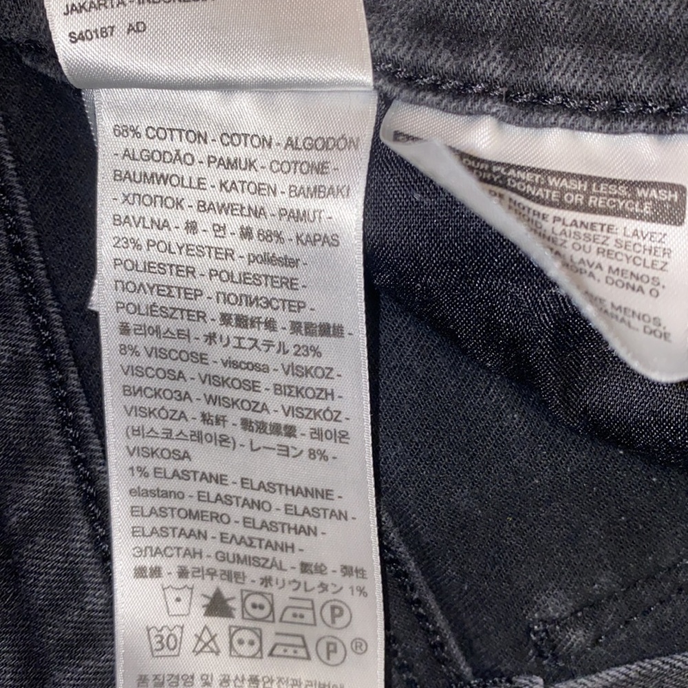 Levi’s 710 Super Skinny W29 Black Denim Jeans - Picture 3 of 15